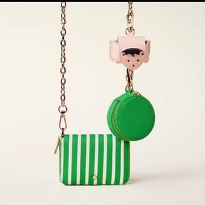 Kate spade x target striped mini crossbody bag green and white BNWT